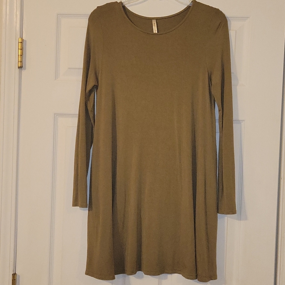 Mittoshop olive tunic dress medium